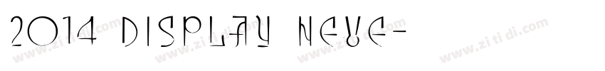 2014 Display Neue字体转换